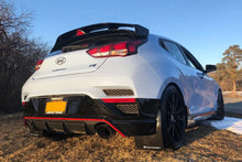 Load image into Gallery viewer, Rally Armor 19-22 Hyundai Veloster N Black UR Mud Flap w/ Red Logo - Side View