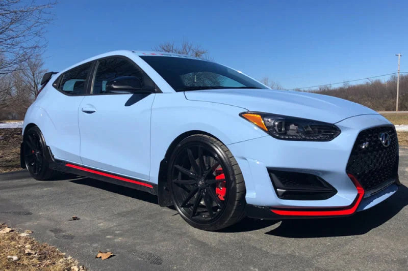 Rally Armor 19-22 Hyundai Veloster N Black UR Mud Flap w/ Red Logo - Additional View 5