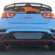 Load image into Gallery viewer, Rally Armor 19-22 Hyundai Veloster N Black UR Mud Flap w/ White Logo - Installation View