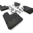 Load image into Gallery viewer, Rally Armor 19-24 Jeep JT Gladiator (Mojave/Rubicon) Black Mud Flap w/Metallic Black Logo - Main Product View