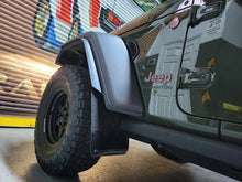 Load image into Gallery viewer, Rally Armor 19-24 Jeep JT Gladiator (Mojave/Rubicon) Black Mud Flap w/Metallic Black Logo - Back View