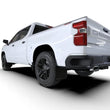 Load image into Gallery viewer, Rally Armor 19-25 Gen 4 Chevy Silverado 1500 Black UR Mud Flap Metallic Red Logo - Back View
