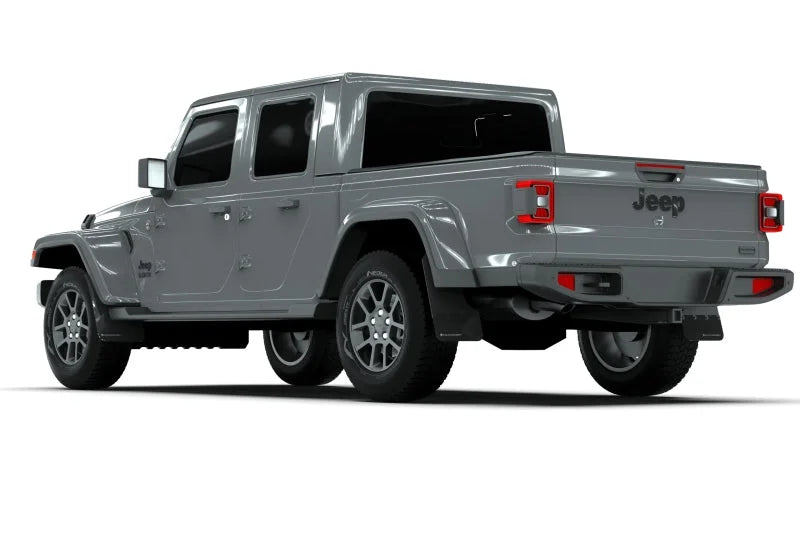 Rally Armor 19-25 Jeep Gladiator JT (Incl. Overland/Sport/Sport S) Black Mud Flap w/Grey Logo - Additional View 5