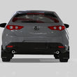 Load image into Gallery viewer, Rally Armor 19-25 Mazda3 Hatchback Black UR Mud Flap w/Red Logo - Installation View