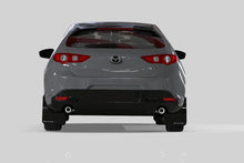 Load image into Gallery viewer, Rally Armor 19-25 Mazda3 Hatchback Black UR Mud Flap w/White Logo - Back View