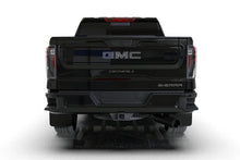 Load image into Gallery viewer, Rally Armor 20-25 GMC Sierra 2500/3500 HD Denali Black Mud Flap w/White Logo - Side View