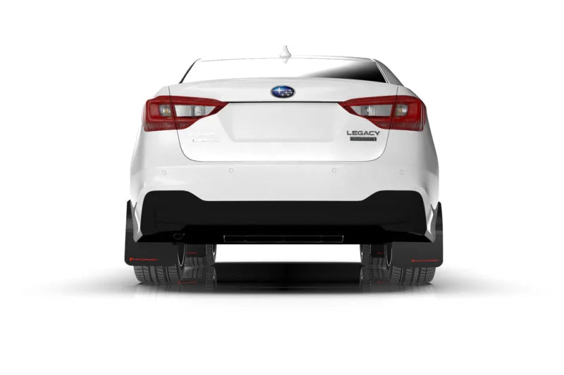 Rally Armor 20-25 Subaru Legacy Black UR Mud Flap w/Red Logo - Back View