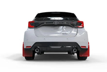 Load image into Gallery viewer, Rally Armor 20-25 Toyota GR Yaris Red Mud Flap w/White Logo - Back View