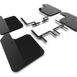 Load image into Gallery viewer, Rally Armor 2018+ Jeep Wrangler Rubicon JL Black UR Mud Flap w/ Metallic Black Logo - Main Product View