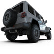 Load image into Gallery viewer, Rally Armor 2018+ Jeep Wrangler Rubicon JL Black UR Mud Flap w/ Metallic Black Logo - Installation View