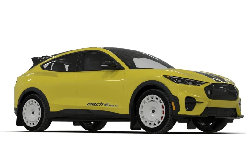 Rally Armor 2021-25 Ford Mach-E Rally Edition Black UR Mud Flap Metallic Black Logo - Additional View 6