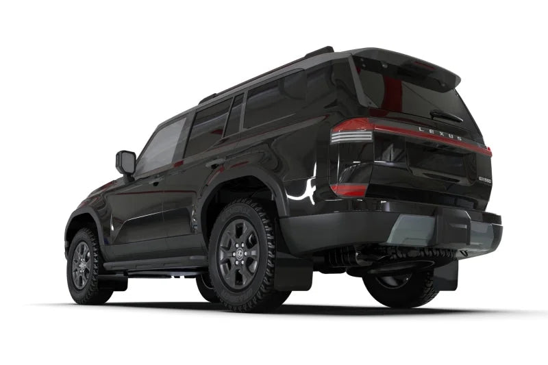 Rally Armor 2024+ Lexus GX-550 Overtrail Black UR Mud Flap Dark Green Logo - Installation View