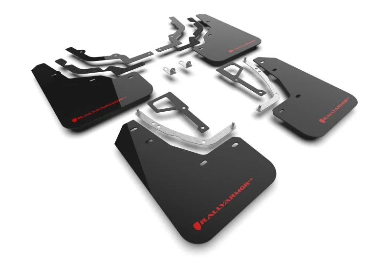 Rally Armor 2025 Hyundai Ioniq 5 N Black Mud Flap w/Red Logo - Main Product View