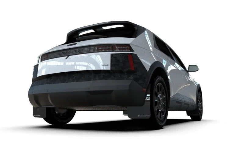 Rally Armor 2025 Hyundai Ioniq 5 XRT Black Mud Flap White Logo - Side View