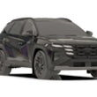 Load image into Gallery viewer, Rally Armor 2025 Hyundai Tucson ICE XRT Black UR Mud Flap - Metallic Black Logo - Installation View