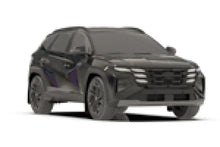 Load image into Gallery viewer, Rally Armor 2025 Hyundai Tucson ICE XRT Black UR Mud Flap - Metallic Black Logo - Installation View
