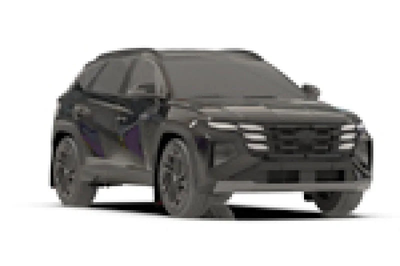 Rally Armor 2025 Hyundai Tucson ICE XRT Black UR Mud Flap - Red Logo - Installation View