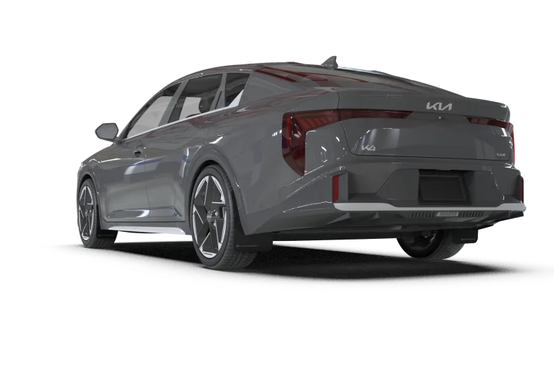 Rally Armor 2025+ Kia K4 Black Mud Flap Red Logo - Back View
