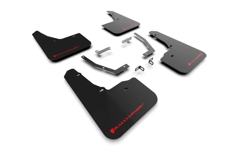 Rally Armor 2025 Subaru Forester Black UR Mud Flap w/Red Logo - Main Product View