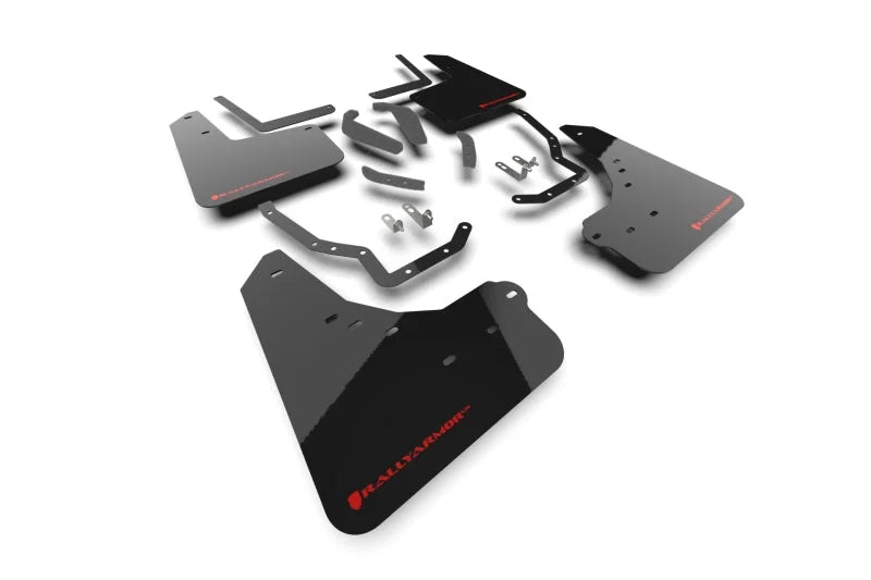 Rally Armor 2025+ Toyota 4Runner Black UR Mud Flap w/ Red Logo - Main Product View