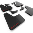 Load image into Gallery viewer, Rally Armor 21-25 Dodge Ram 1500 TRX Black UR Mud Flap - Red Logo - Main Product View