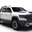 Load image into Gallery viewer, Rally Armor 21-25 Dodge Ram 1500 TRX Black UR Mud Flap - Red Logo - Side View