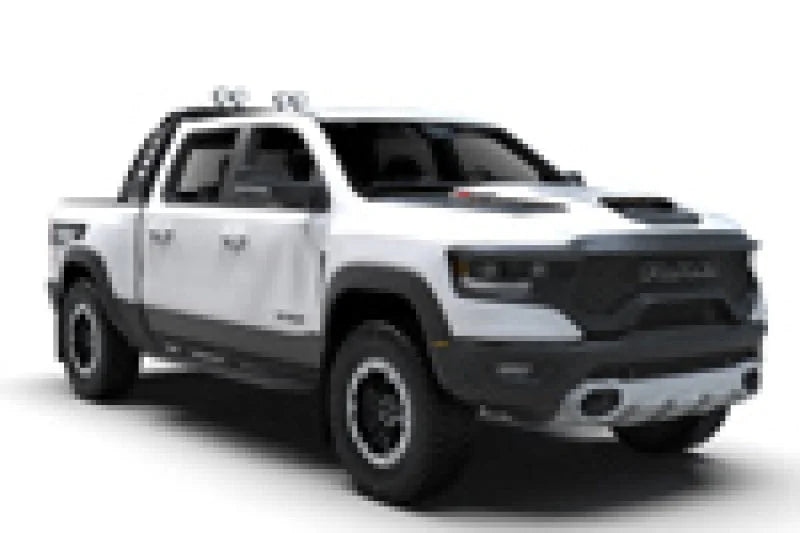 Rally Armor 21-25 Dodge Ram 1500 TRX Black UR Mud Flap - Red Logo - Side View