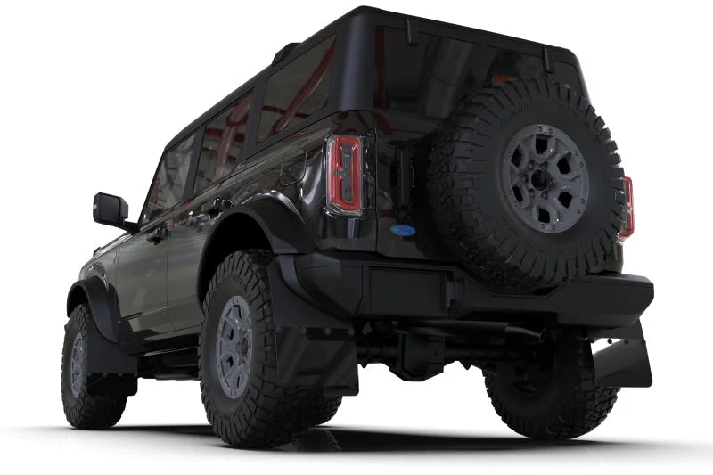Rally Armor 21-25 Ford Bronco (Plstc Bmpr - NO Rptr/Sprt - NO RR/RB) Blk Mud Flap w/Red Logo - Additional View 6