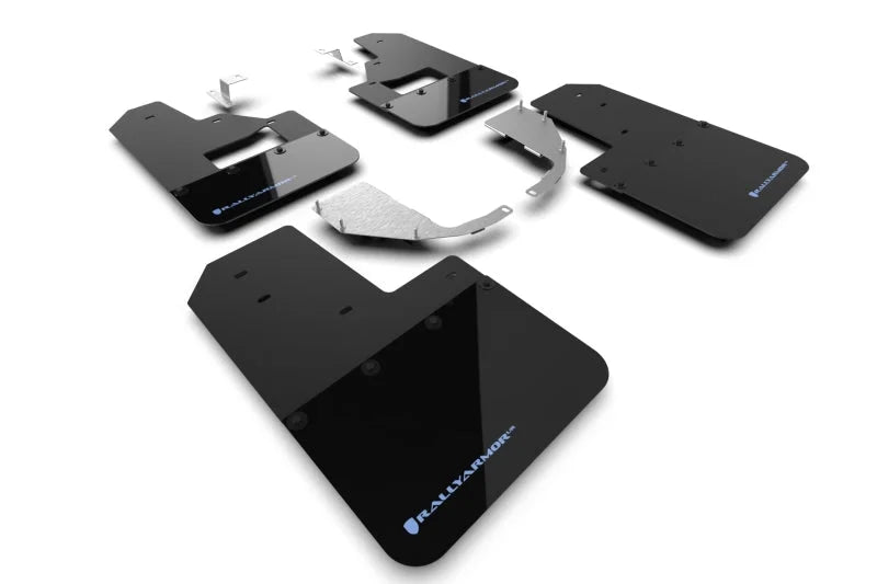 Rally Armor 21-25 Ford Bronco (Steel Bmpr + RB - NO Rptr/Sprt) Blk Mud Flap w/Area Blue Logo - Main Product View