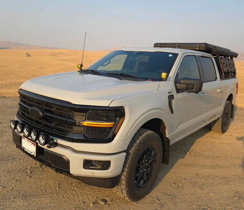 Rally Armor 21-25 Ford F-150 (Excl. Raptor) Black UR Mud Flap w/Metallic Black Logo - Additional View 9
