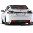 Load image into Gallery viewer, Rally Armor 21-25 Tesla Model S/ S Plaid Black UR Mud Flap w/Metallic Black Logo - Installation View
