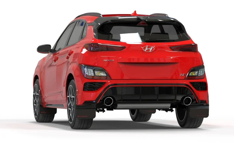 Rally Armor 22-23 Hyundai Kona N Black UR Mud Flap w/Red Logo - Additional View 5