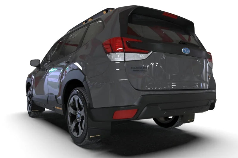Rally Armor 22-24 Subaru Forester &amp; Wilderness Black UR Mud Flap w/Red Logo - Additional View 5