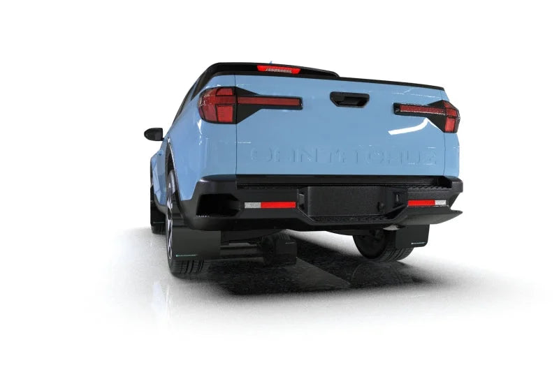 Rally Armor 22-25 Hyundai Santa Cruz Black UR Mud Flap w/Red Logo - Side View
