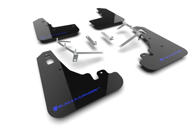Rally Armor 22-25 Subaru BRZ / Toyota GR86 Black UR Mud Flap w/Blue Logo - Main Product View