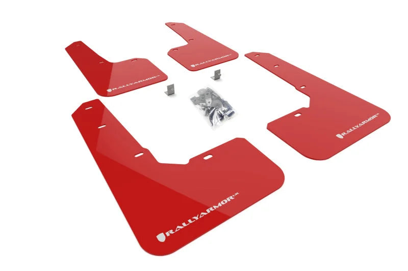 Rally Armor 22-25 Subaru Outback Wilderness Red Mud Flap White Logo - Main Product View