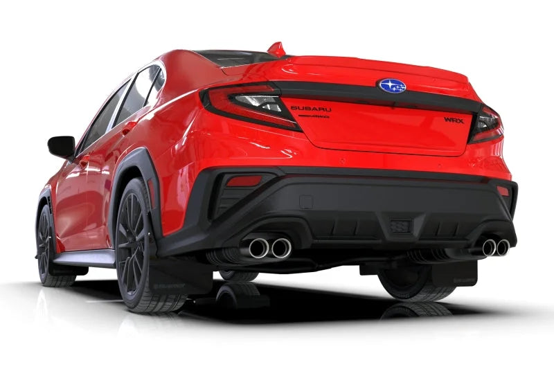 Rally Armor 22-25 Subaru WRX Black UR Mud Flap Altered Font Met. Blk Logo - Installation View