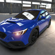 Load image into Gallery viewer, Rally Armor 22-25 Subaru WRX Black UR Mud Flap w/Dark Grey Logo - Installation View