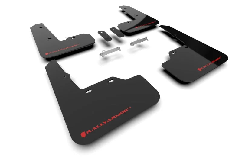 Rally Armor 22-25 Subaru WRX Black UR Mud Flap w/Red Logo - Main Product View