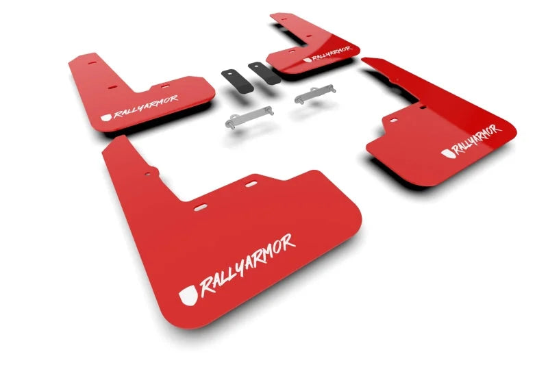 Rally Armor 22-25 Subaru WRX Red UR Mud Flap Altered Font White Logo - Main Product View