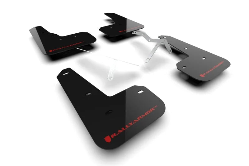 Rally Armor 23-24 Acura Integra Type S Black Mud Flap w/White Logo - Main Product View