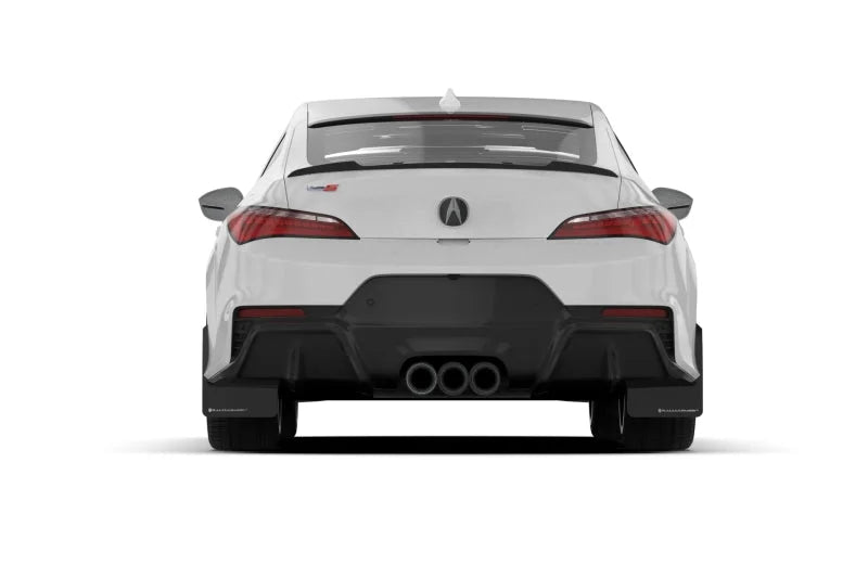 Rally Armor 23-25 Acura Integra A-Spec Black UR Mud Flap W/Blue Logo (No Drilling Req.) - Side View