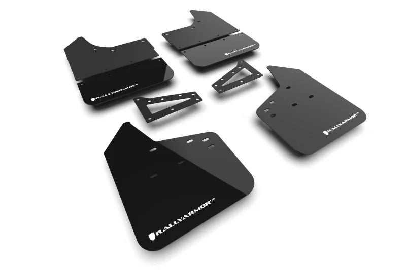 Rally Armor 23-25 Chevy Colorado ZR2 Black Mud Flap - White Logo - Main Product View