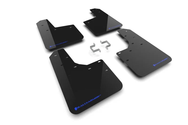 Rally Armor 23-25 Ford Ranger Raptor Black UR Mud Flap Blue Logo - Main Product View