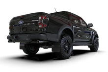 Load image into Gallery viewer, Rally Armor 23-25 Ford Ranger Raptor Black UR Mud Flap White Logo - Installation View