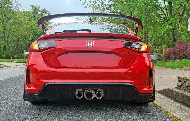 Rally Armor 23-25 Honda Civic Type R Black Mud Flap Grey Logo - Back View