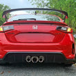 Load image into Gallery viewer, Rally Armor 23-25 Honda Civic Type R Black Mud Flap Light Blue Logo - Installation View