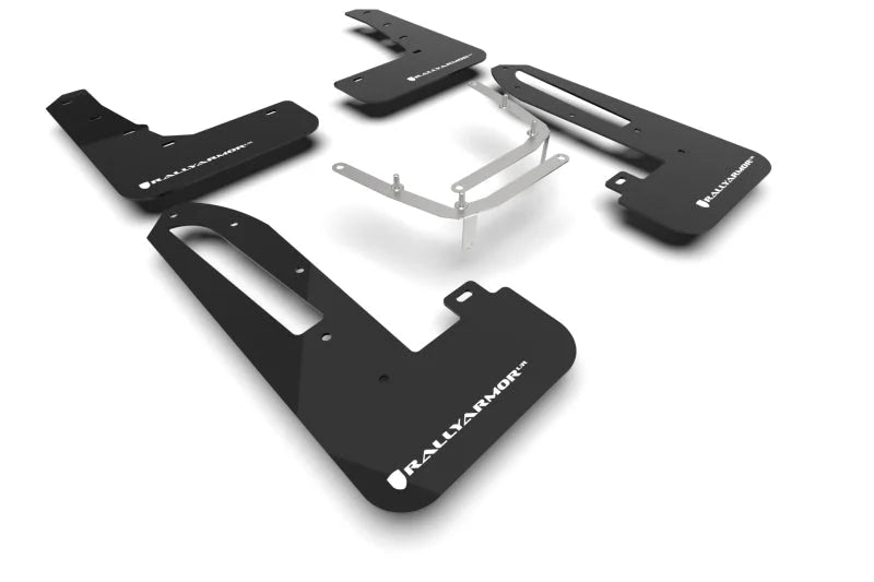 Rally Armor 23-25 Honda Civic Type R Black Mud Flap White Logo - Main Product View
