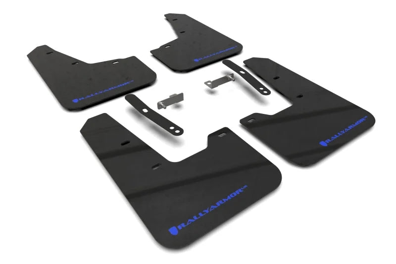 Rally Armor 23-25 Kia Niro SG2 Black UR Mud Flap Blue Logo - Main Product View