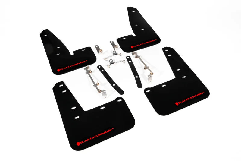 Rally Armor 23-25 Toyota GR Corolla Black UR Mud Flap w/Red Logo - Installation View